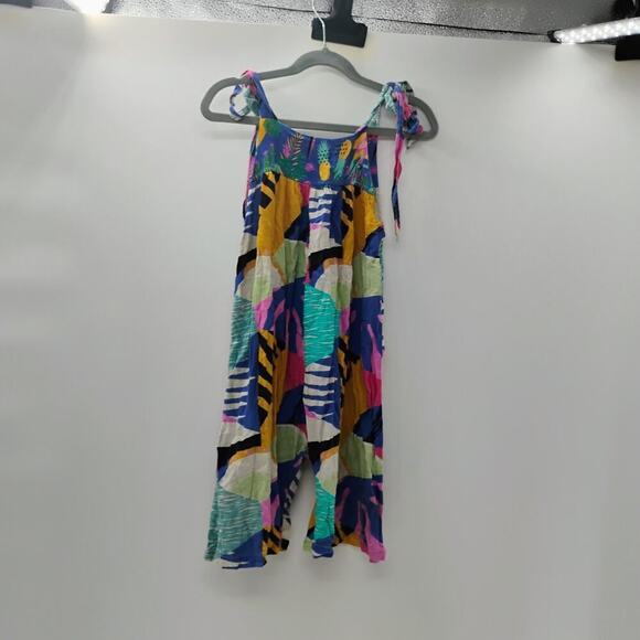 Das Meninas Girls Sleeveless Floral Romper Multicolor Button Front 8Years - Picture 6 of 10